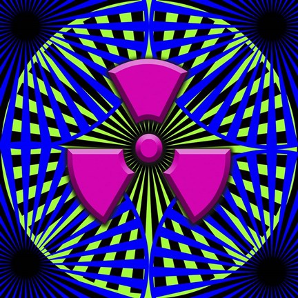 Framed Black Light Pattern Print