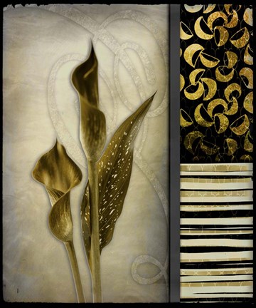 Framed Gold Lily 1 Print