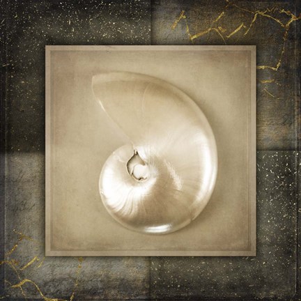 Framed Light Gold Sea Warm 2 Print