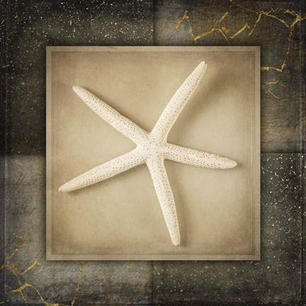 Framed Light Gold Sea Warm 3 Print