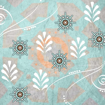 Framed Decorative Sea Leaf 6 Print