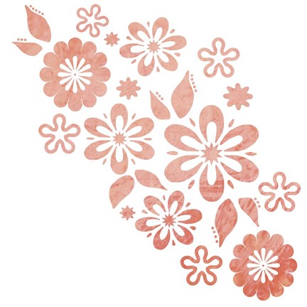 Framed Go BoHo 6 Peach texture Print