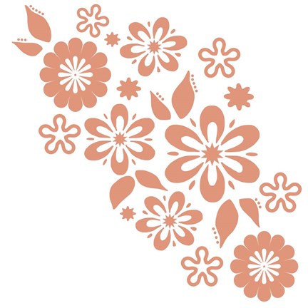 Framed Go BoHo 6 Peach Print