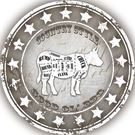 Framed Good Ol' BBQ Cow Print
