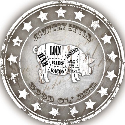 Framed Good Ol' BBQ Pig Print