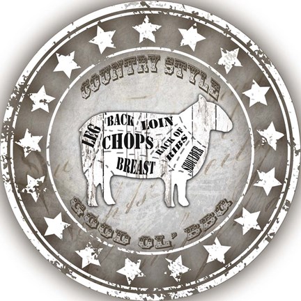 Framed Good Ol&#39; BBQ Sheep Print