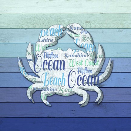 Framed Gypsy Sea Blue V2 3 Print