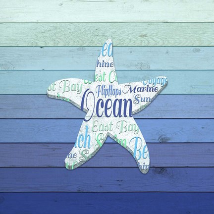 Framed Gypsy Sea Blue V2 4 Print