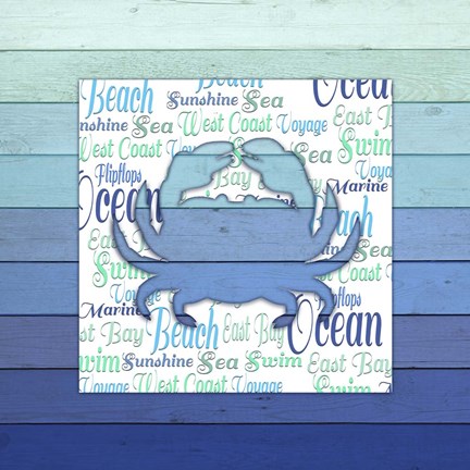 Framed Gypsy Sea Blue V4 3 Print