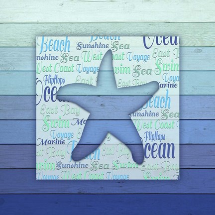 Framed Gypsy Sea Blue V5 4 Print