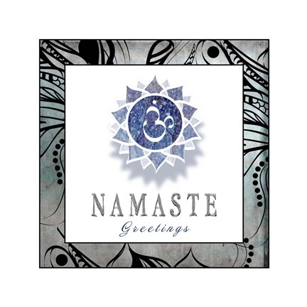 Framed Chakras Yoga Framed Namaste V3 Print