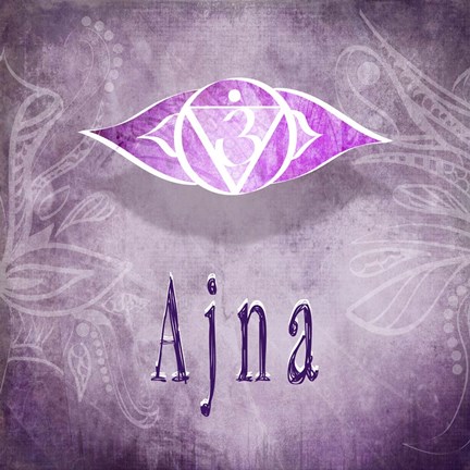 Framed Chakras Yoga Ajna V4 Print