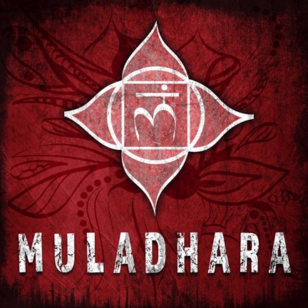 Framed Chakras Yoga Symbol Muladhara Print
