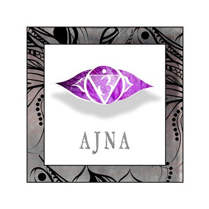 Framed Chakras Yoga Framed AJNA V1 Print