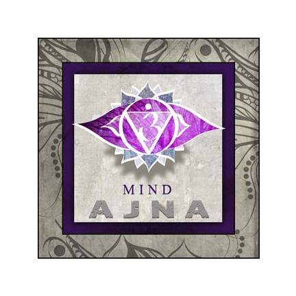 Framed Chakras Yoga Tile AJNA V1 Print