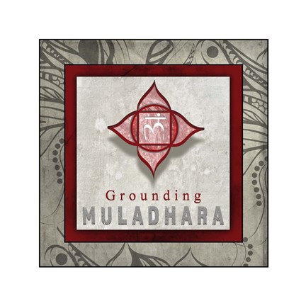 Framed Chakras Yoga Tile Muladhara V1 Print