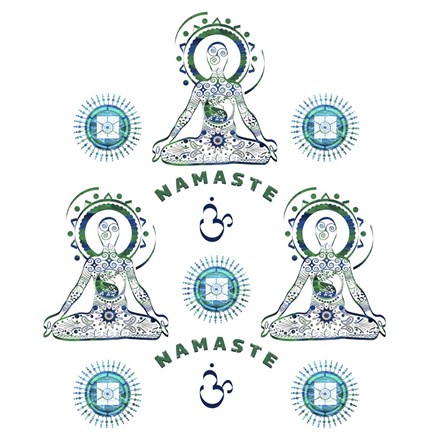 Framed Yoga Pattern 3 Print