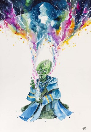 Framed Alien Dabbing Print