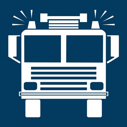 Framed Front View Trucks Set I - Blue Print