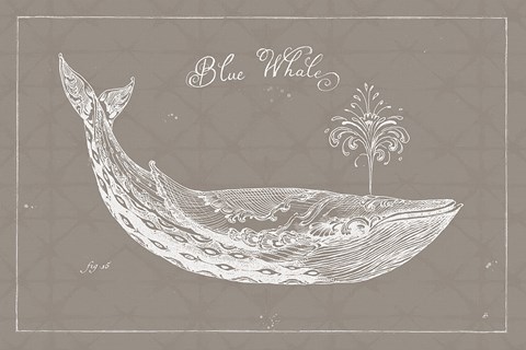 Framed Underwater Life IX Greige Print