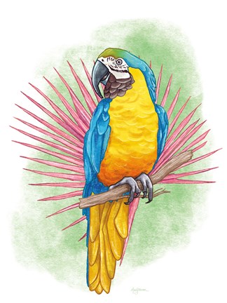 Framed Tropical Flair I Print