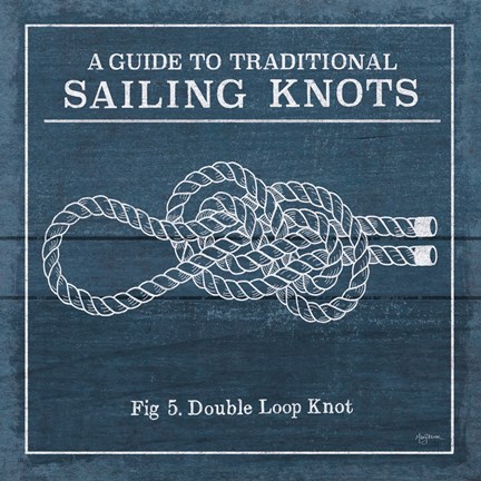 Framed Vintage Sailing Knots V Print