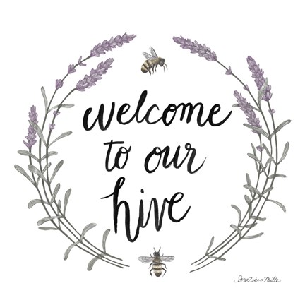 Framed Happy to Bee Home Words II Print