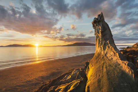 Framed Samish Bay Sunset I Print