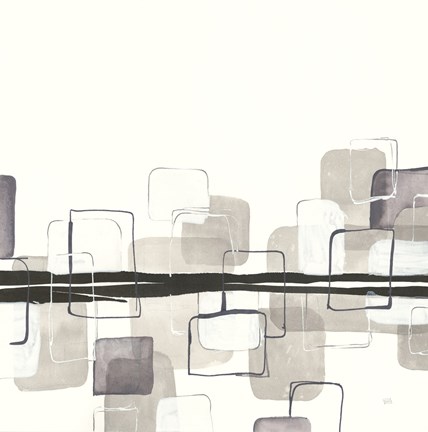 Framed Placid Boxes II Print