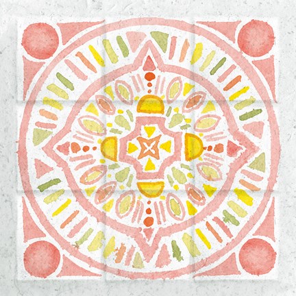 Framed Citrus Tile IV Print