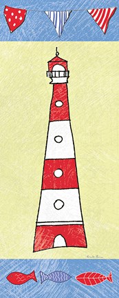 Framed Coastal Lighthouse I Print