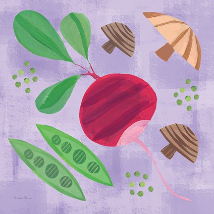 Framed Veggie Time III Print