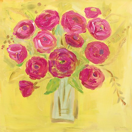 Framed Burst of Poppies Bright Print