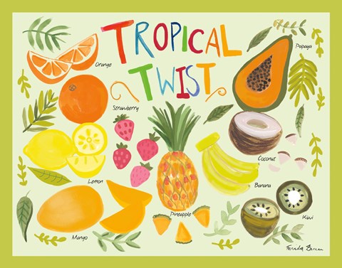 Framed Fruity Smoothie II Print