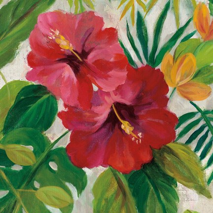 Framed Tropical Jewels I v2 Crop Print