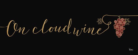 Framed Underlined Wine IV Black Print