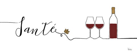 Framed Underlined Wine II Print
