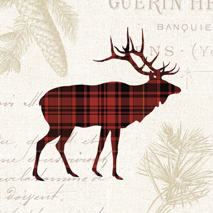 Framed Plaid Lodge III Print