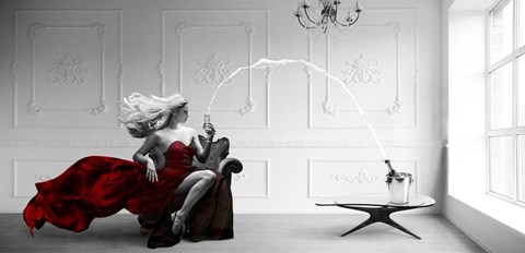 Framed Champagne Zoom Print