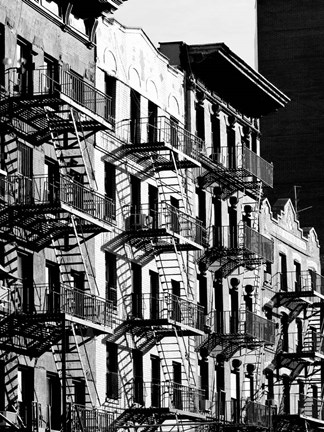 Framed Fire Escapes in Manhattan, NYC Print