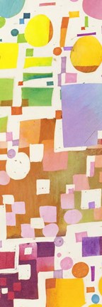 Framed Multicolor Pattern V Print