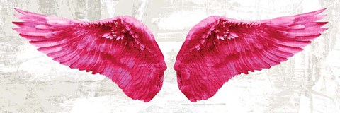 Framed Angel Wings (Pink) Print