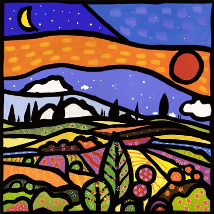 Framed Tramonto in Collina Print