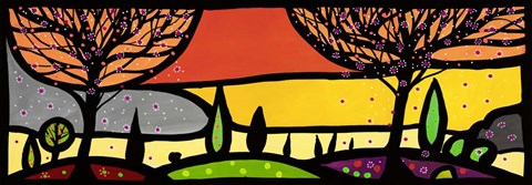 Framed L&#39;autunno sulle Colline Print