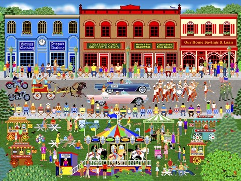 Framed Home Town Parade Print