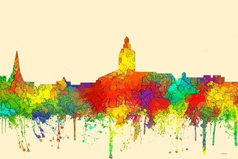 Framed Annapolis Maryland Skyline-SG Print