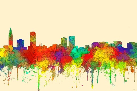 Framed Baton Rouge Louisiana Skyline-SG Print