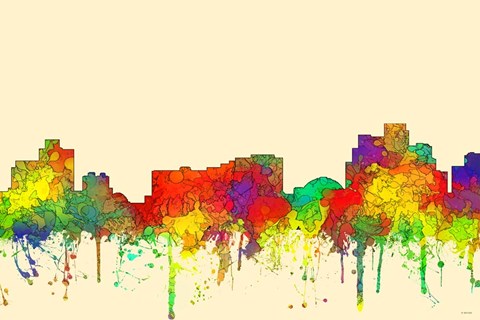 Framed Reno Nevada Skyline-SG Print