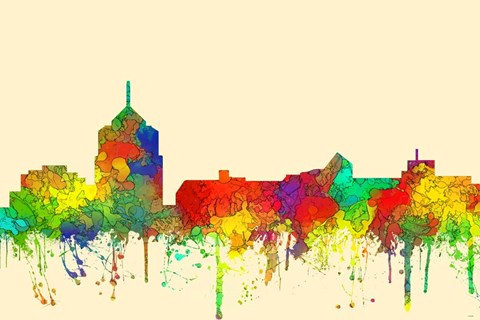 Framed Roanoke Virginia Skyline-SG Print