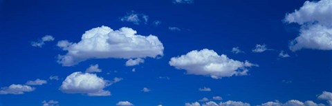 Framed Low angle view of Clouds in the Blue Sky, White Sands, New Mexico Print